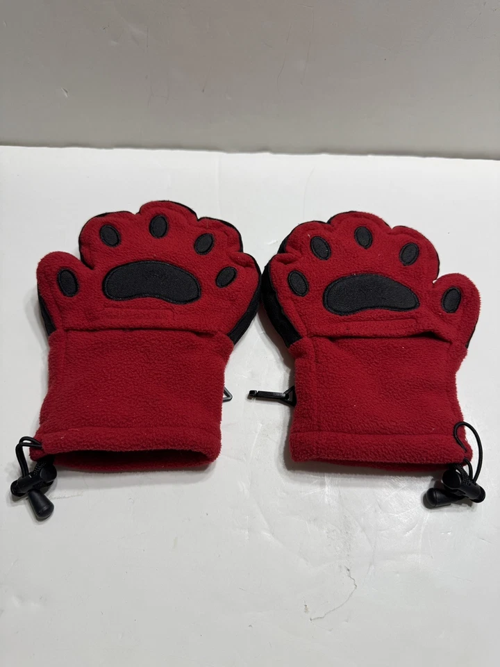 KID'S BEAR HANDS BEAR PAW THERMAL INSULATED FLEECE MITTENS SIZE SMALL - Image 1 of 4