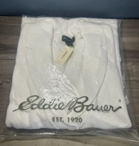 Eddie Bauer Women's White Button-Down Sweater w/ Pockets (2XL) - New Old Stock - Picture 1 of 12