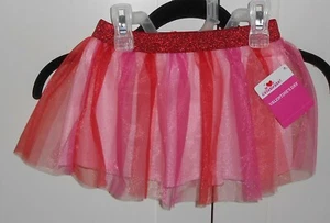 BABY GIRL WAY TO CELEBRATE PINK WITH RED STRIPE VALENTINE DAY TUTU SKIRT - 3T - Picture 1 of 2