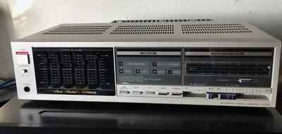 Amplificador integrado estéreo Fisher CA-58 de colección plateado con cable R/L estéreo Foto 1 de 4