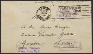 Australia. Campo de Concentración. SOBRE 1941. PERTH a GINEBRA (SUIZA), remitid - Imagen 1 de 1