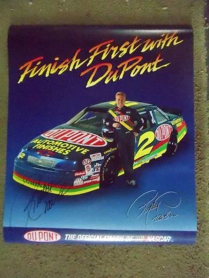  Póster autografiado de Ricky Craven Dupont 1993 Copa Nascar Winston  Foto 1 de 2