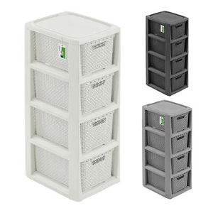 Vierteiliges Regal BranQ mit 4 Körben | Beidseitige Griffe, Korbsperre - Bild 1 von 9