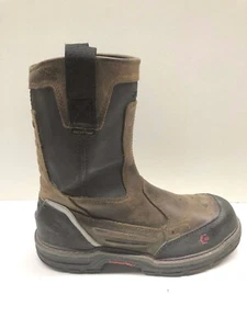 Herren Overman wasserdichte Wellington Arbeitsstiefel - Composite Toe - braun Größe 9 M - Bild 1 von 10