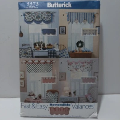Butterick Sewing Pattern 5573 Fast Valances Reversable Uncut Vintage 2001 New - Image 1 of 4