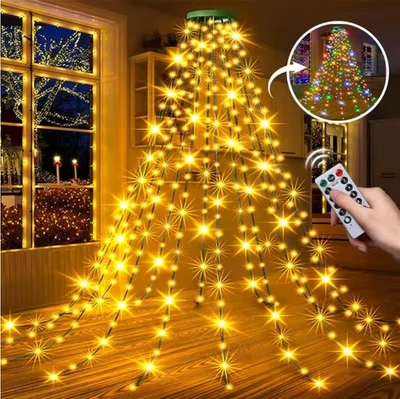 LED Christmas Tree Lights with Ring Indoor Outdoor Xmas Tree Decor String Light  - Image 1 of 4