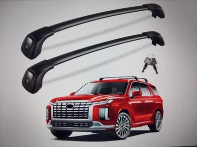 Barras transversales de aluminio sistema antirrobo para Hyundai Palisade 2020-2025 Foto 1 de 4