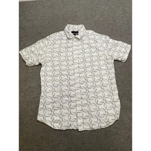 Banana Republic Linen blend Slim Fit Short Sleeve Button Down Shirt - Picture 1 of 7