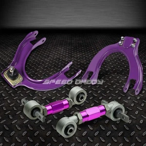 FRONT UPPER+REAR CAMBER CONTROL SUSPENSION KITS FOR 92-95 CIVIC EG EH/DC PURPLE - Picture 1 of 3