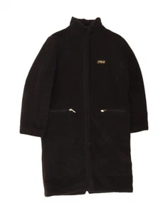 FILA Womens Fleece Overcoat UK 10 Small Black Polyester DI29 - Picture 1 of 3