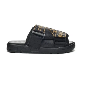 Sandalias Kappa 222 Banda Mitel 1 Slide Talla 12 AUTÉNTICAS Negras Doradas Nuevas En Caja - Imagen 1 de 3
