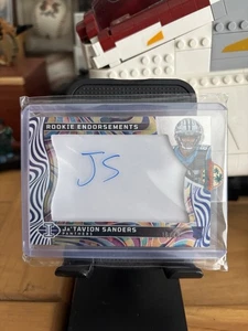 2024 Illusions Ja'Tavion Sanders Rookie Endorsements Blue Auto RC /49 Panthers - Bild 1 von 2