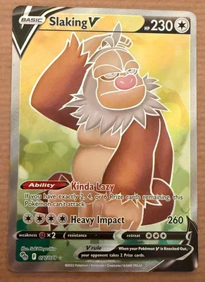 Pokemon - Slaking V - 077/078 - SWSH: Pokemon GO - Full Art - Ultra Rare NM - Image 1 of 2
