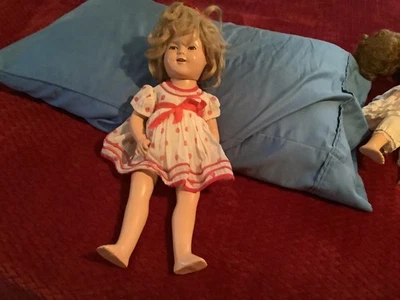 Muñeca Composición Shirley Temple 16" Ideal Años 30 De Colección en Vestido Etiqueta Foto 1 de 4
