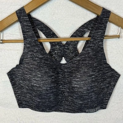 Victoria Secret VICTORIA SPORT ANGEL MAX Sports Bra 36D Wireless Heathered Black - Image 1 of 4