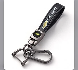 Genuine Leather Car Keychain Keyring Accessories Compatible with Chevrolet Chevy - Picture 1 of 7