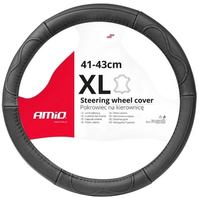 AMiO 03553 Coprivolante Pelle Ø41-43cm nero