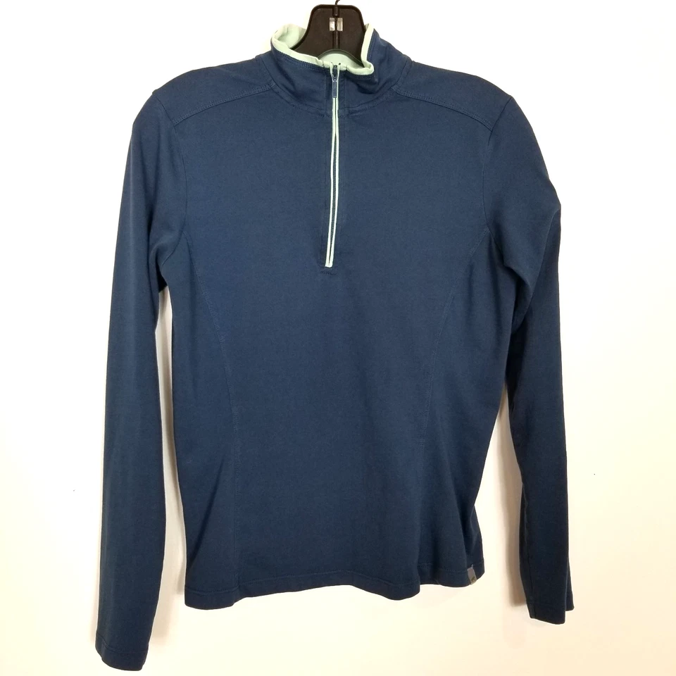 Top Horny Toad Mujer Atletismo Senderismo Cuello Simulado 1/4 Cremallera Talla S Azul Correr al Aire Libre Foto 1 de 4