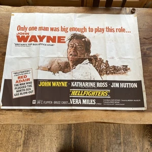 Vintage 1968 Original Film Poster Hellfighters Large Format Starring John Wayne  - Picture 1 of 10