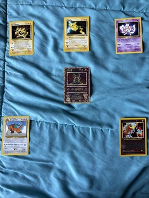 ANCIENT MEW, Pikachu, & Mewtwo Rare Set Movie Promo Pokémon Card COLLECTOR OWNED - Image 1 of 4
