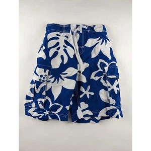 The Children's Place Floral White & Blue Swim Trunks Boys' Medium - Picture 1 of 5