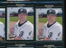 Lot (2) 2008 Grandstand #7 Dom Duggan San Jose Giants (BZ72) SWSW6 