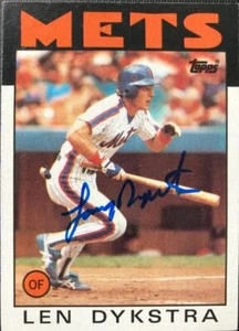 Lenny Dykstra Autographed 1986 Topps #53 Rookie Card - Picture 1 of 1