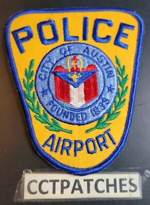 VINTAGE AUSTIN, TEXAS AIRPORT POLICE SHOULDER PATCH TX - Picture 1 of 2
