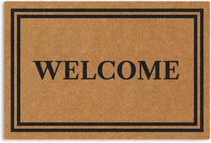 Large Non-Slip Doormat Cute Welcome Mat for outside Entrance or Porch Entry 24 X - Picture 1 of 12