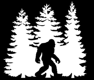 Sasquatch Bigfoot Yeti Car Window Decal Vinyl Laptop Computer Sticker New - Picture 1 of 2