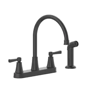 NEW Glacier Bay Melina Double-Handle Standard Kitchen Faucet with Side Sprayer - Picture 1 of 3