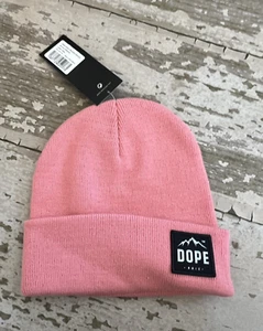 NWT DOPE Paradise Knit Beanie Cap Hat Pink OSFM Men Women - Picture 1 of 2