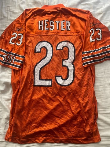 Reebok NFL Devin Hester 23 Chicago Bears Orange Jersey Size Adult M Cover