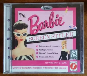Barbie Screen Styler PC CDROM 1997 Windows 3.1 95 Video Game Software NEW - Picture 1 of 2