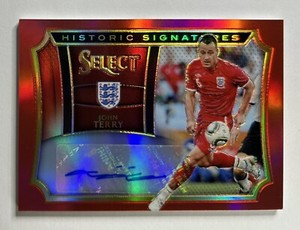 2015-16 Panini Select Historic Signatures Red Prizm John Terry Auto /49 England