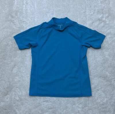 Camisa de natación Lands End para niños talla L (7) manga corta azul protector contra erupciones  Foto 1 de 4