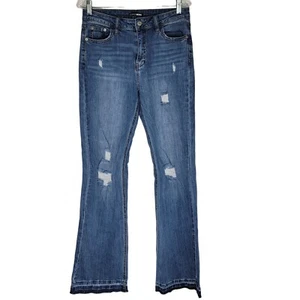 Pantalones de mezclilla para mujer Fashion Nova Bootcut talla 9 azul desgastado - Imagen 1 de 9
