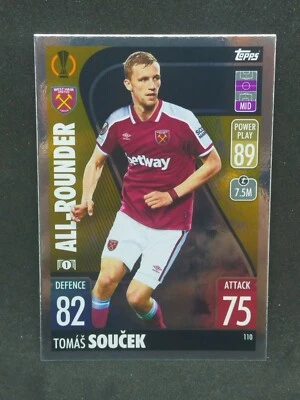 Tomas Soucek West Ham All Rounder n° 110 TOPPS MATCH ATTAX Champions League 2022 - Photo 1/2