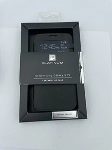 Platinum Leather Flip Case for Samsung Galaxy S4 Cell Phones Black PT-GS4LF2B - Picture 1 of 7
