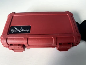 Humidor Estuche de Viaje para Puros 5 Capacidad para Puros - Rojo Arcilla - Nuevo - Imagen 1 de 5