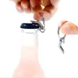 1Pcs Useful Beer Bottle Opener Mini Keychain Key Ring Small Tool Steel Keyring - Picture 1 of 4