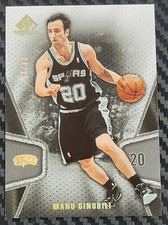 2007-08 SP GAME USED MANU GINOBILI GOLD PARALLEL #D 4/25
