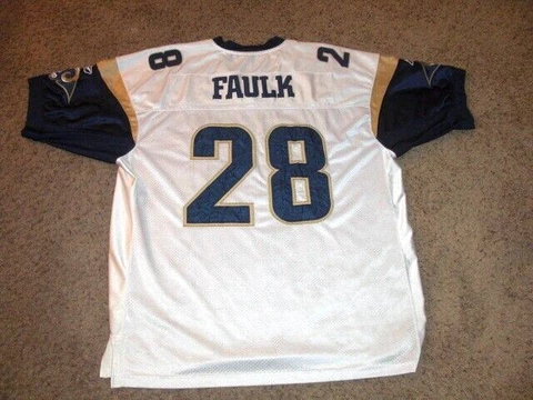 Vintage St Louis Rams MARSHALL FAULK sewn authentic Reebok Football Jersey 2XL Cover