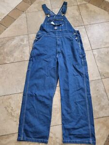 New With Tags Berne Vintage Washed Blue Denim Bib Overalls Size 42x32 Work Farm