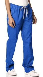 WonderWink Women's Scrubs Cargo Pant Royal Blue Size Medium Petite - Picture 1 of 8