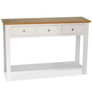 Solid Oak Wood Console Table Hallway Entry Desk Dressing Decor Display Shelf - Picture 1 of 8