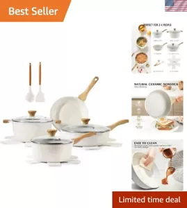 Nonstick Ceramic Cookware Set 13-Piece, Healthy Pots and Pans Set, Non-toxic ... - Picture 1 of 10