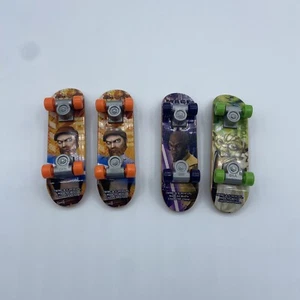 Star Wars Clone Wars McDonald's Skateboards Finger Boards Lot of 4 2010 - Picture 1 of 2