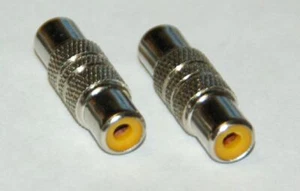 2 x RCA Adapter Cinch Metall Kupplung - Buchse - Picture 1 of 1