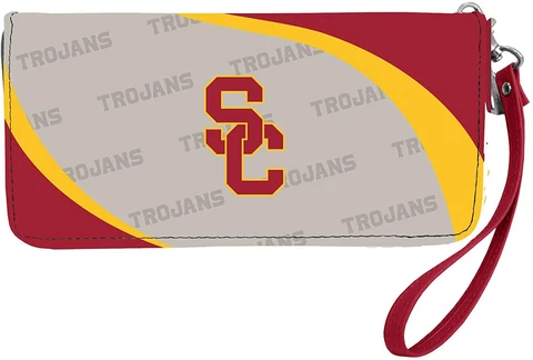 USC Trojans NCAA Women's Curve Zip Organizer Wallet / Purse Cover
